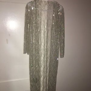 Long Sparkly Cardigan